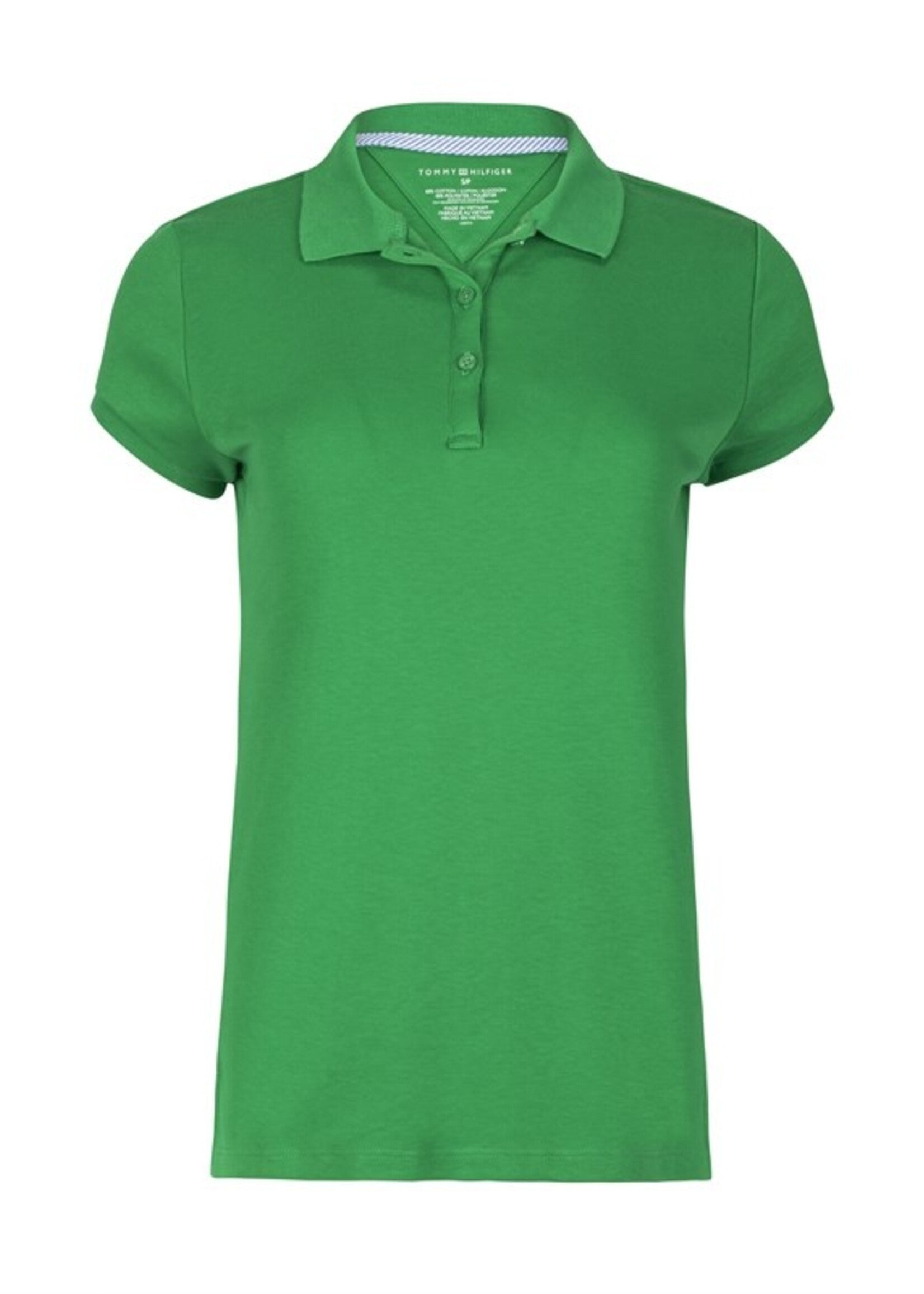 TOMMY HILFIGER SHORT SLEEVE INTERLOCK FEMININE FIT LADIES POLO WITH EMBROIDERY LOGO