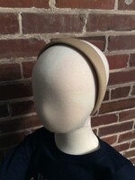 PADDED HEADBAND WITH METAL TIPS - KHAKI