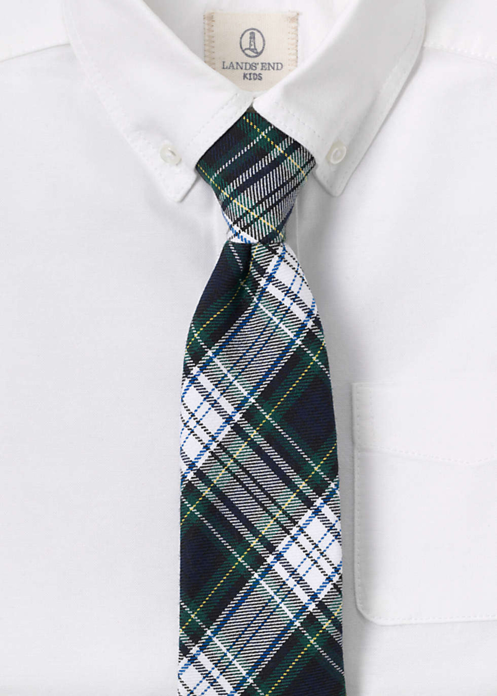 BOY'S CLIP ON 16" PLAID TIE