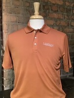 MENS LANDS' END PERFORMANCE POLO IN TEXAS ORANGE