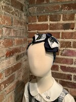 RIBBON & PLAID 3 LAYERED SPIKE BOW ON HEADBAND FBE323