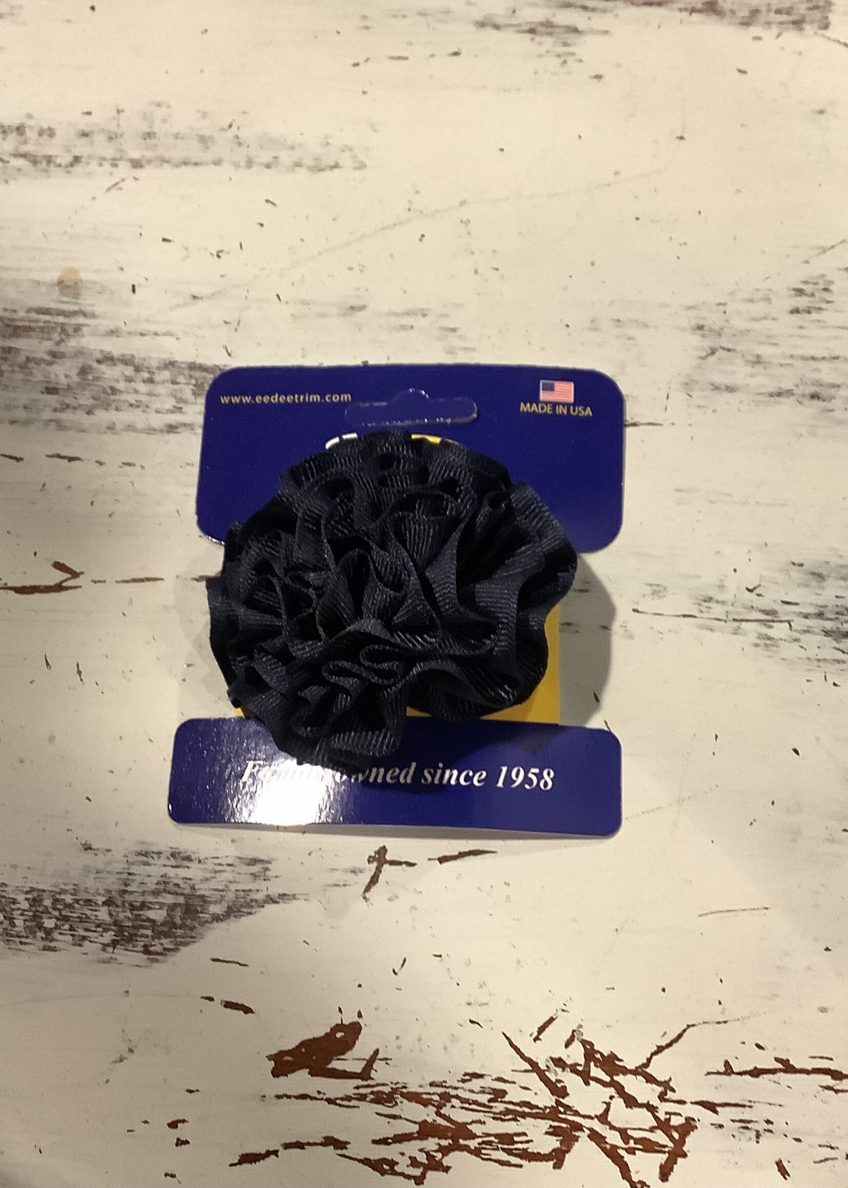 SMALL NAVY ROSETTE ON PINCH CLIP - FBE13PC