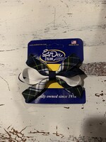 SMALL CARNIVAL PLAID & WHITE BOW - FBE67SPC