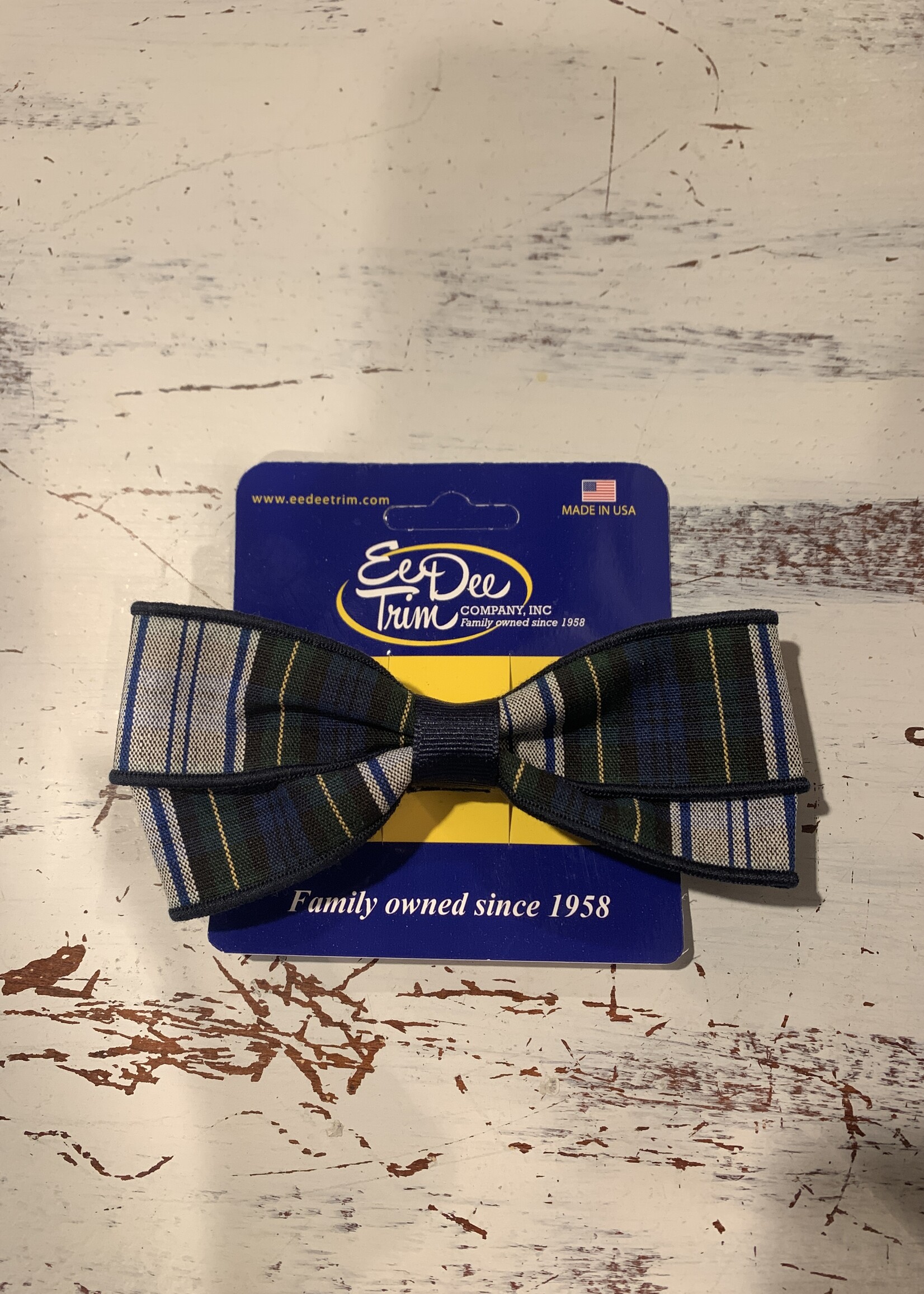 LARGE 5" PLAID BOW ON A PINCH CLIP - FBE114PC