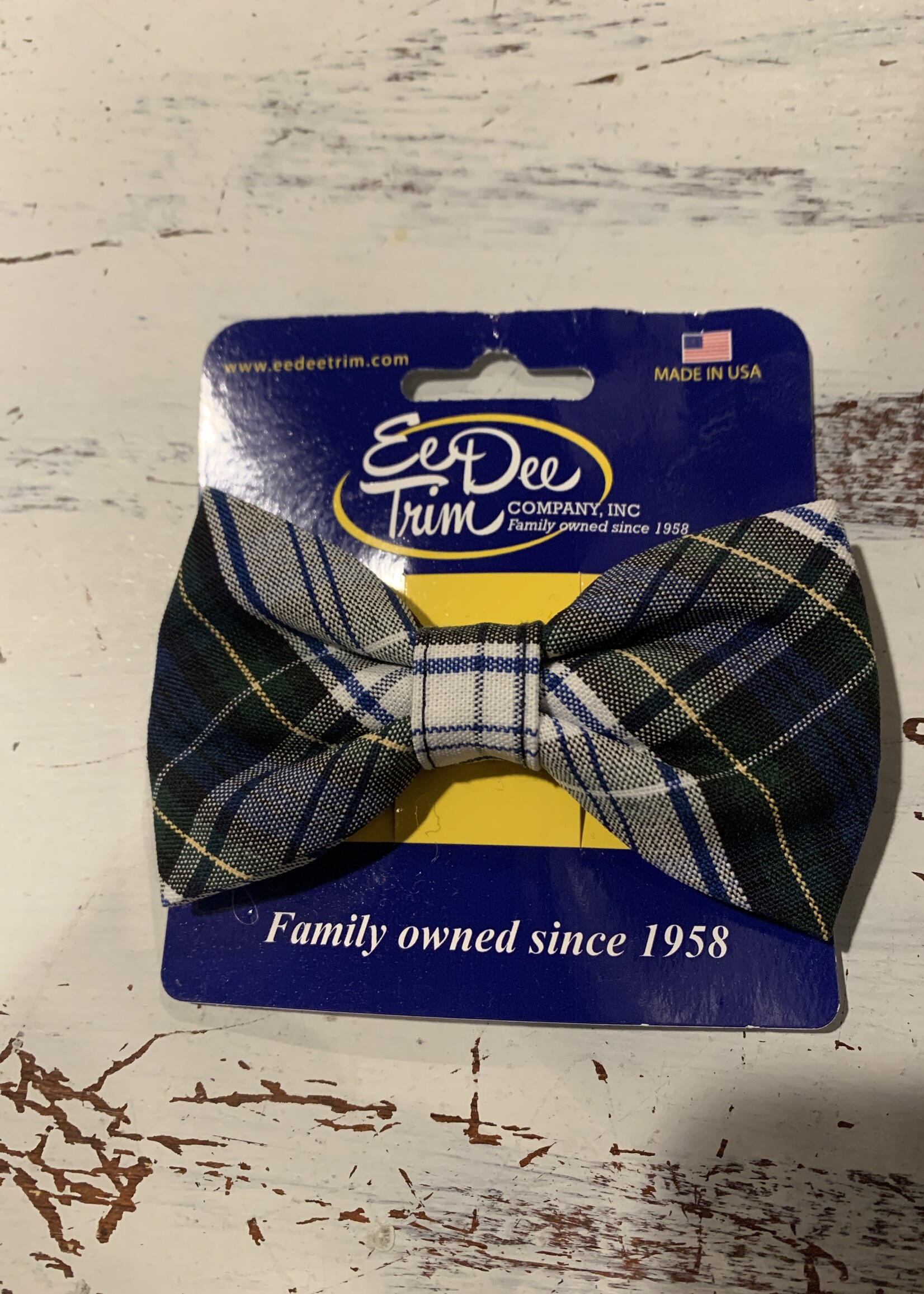PLAID PONYTAIL BOW ON A PINCH CLIP - FBE22PC