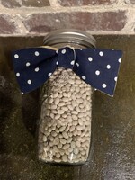 REVERSIBLE BOW TIE - NAVY POLKA DOT & GOLD PAISLEY