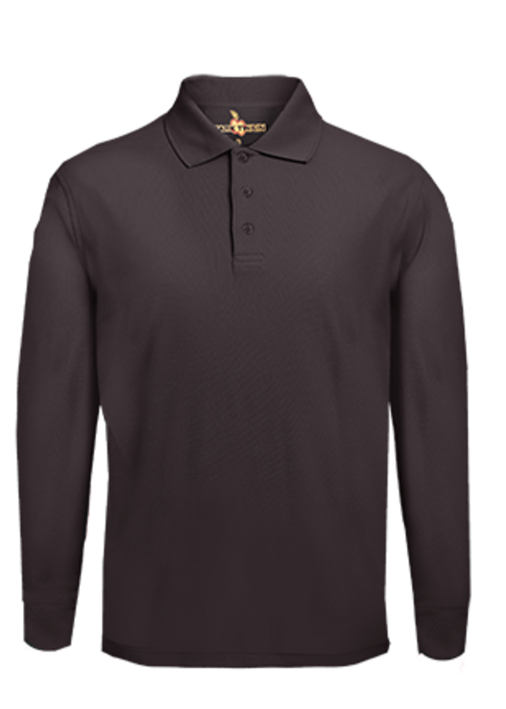 LONG SLEEVE YOUTH PERFORMANCE POLO WITH LEFT CHEST EMBROIDERY