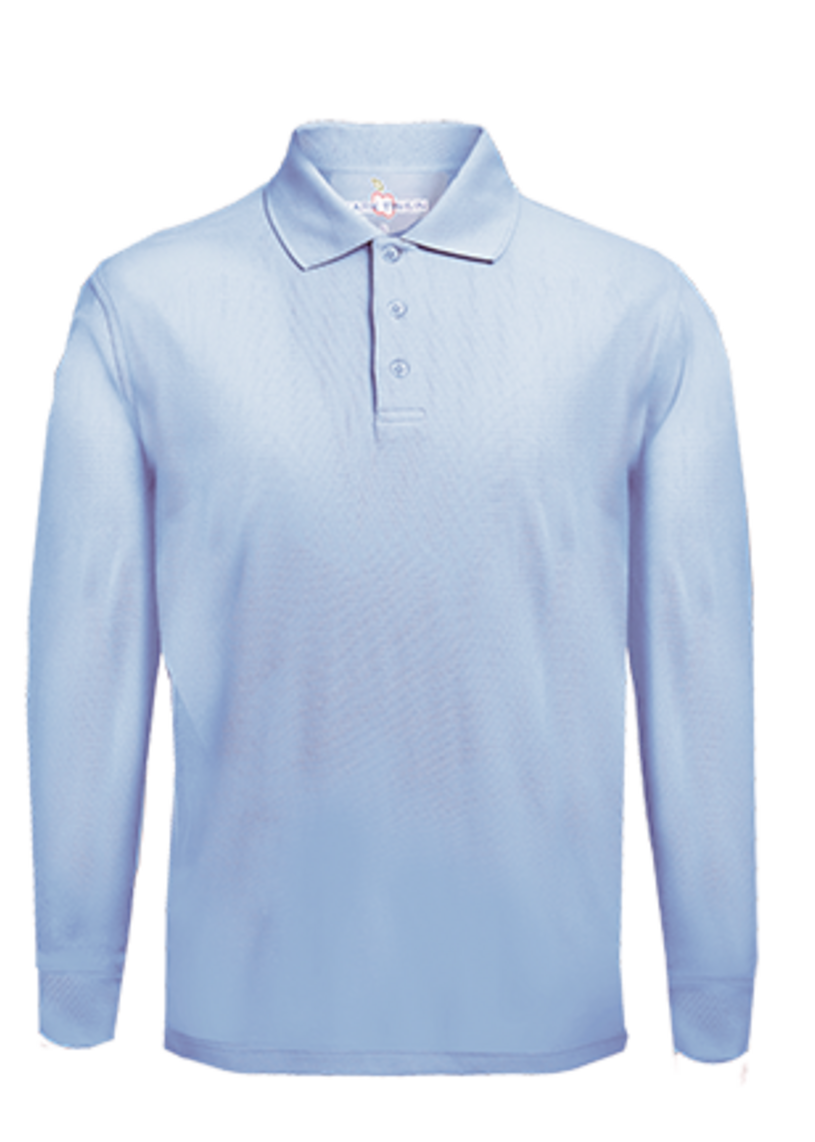 LONG SLEEVE YOUTH PERFORMANCE POLO WITH LEFT CHEST EMBROIDERY