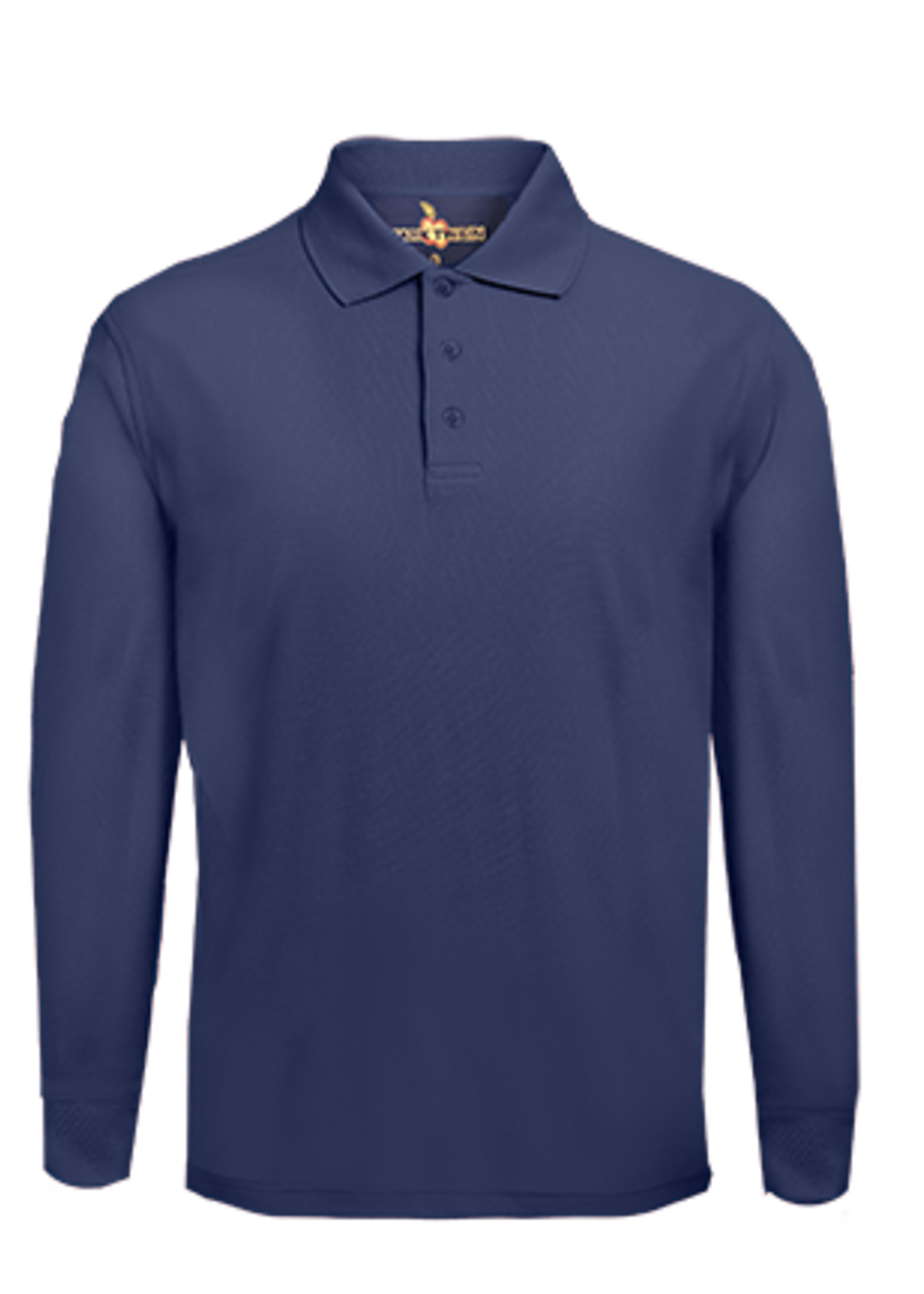 LONG SLEEVE YOUTH PERFORMANCE POLO WITH LEFT CHEST EMBROIDERY