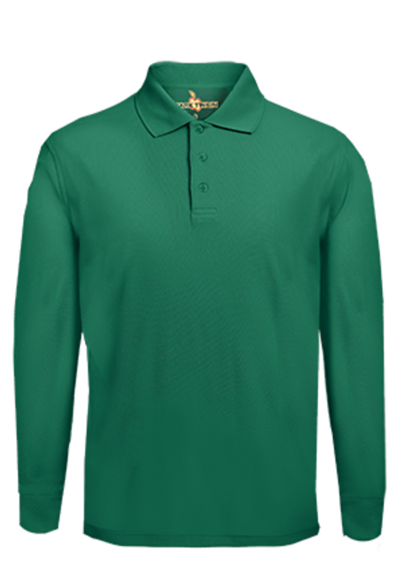 LONG SLEEVE YOUTH PERFORMANCE POLO WITH LEFT CHEST EMBROIDERY