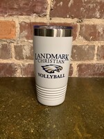 20 OZ  TUMBLER IN WHITE WITH COLOR LOGO
