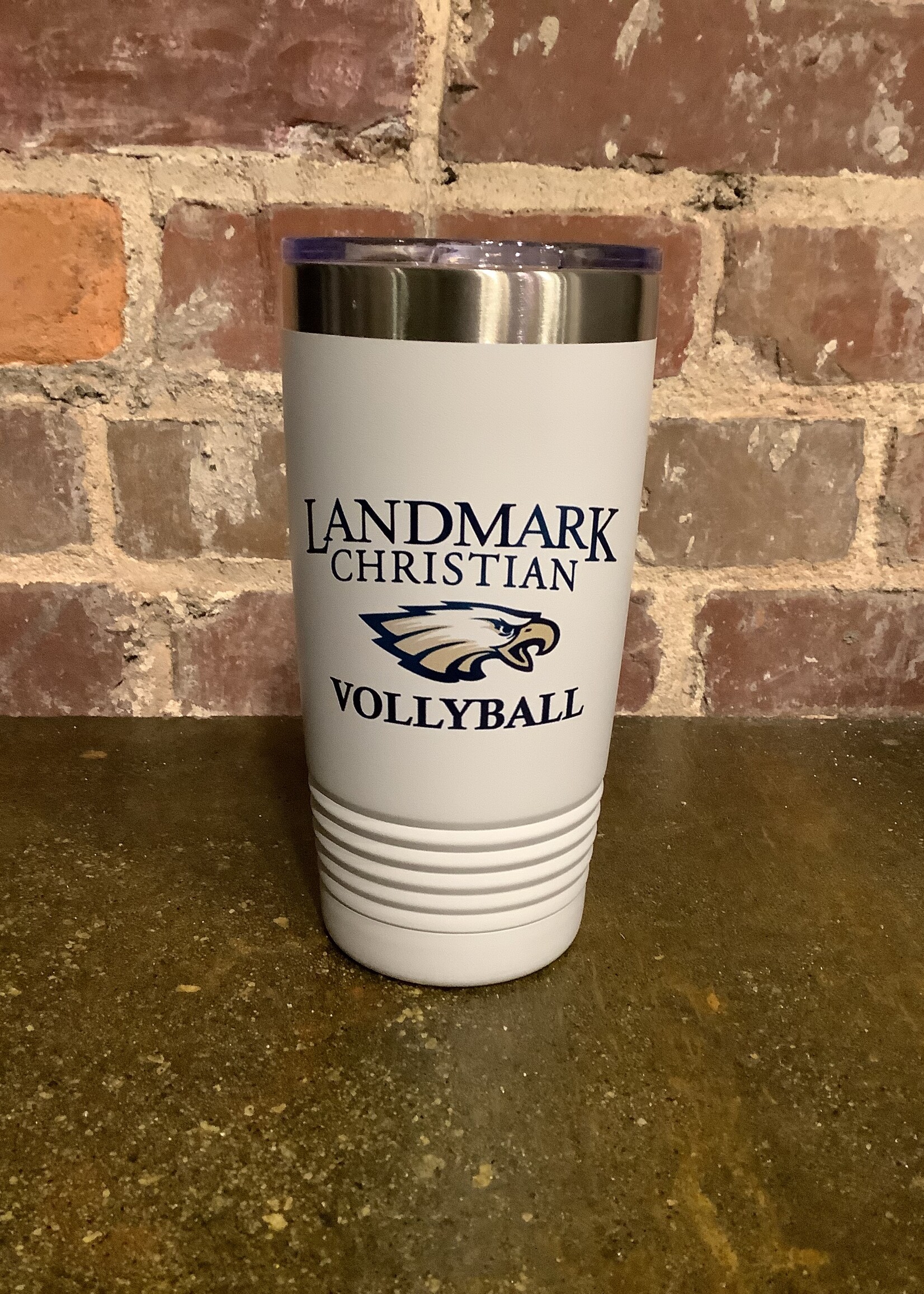 20 OZ  TUMBLER IN WHITE WITH COLOR LOGO