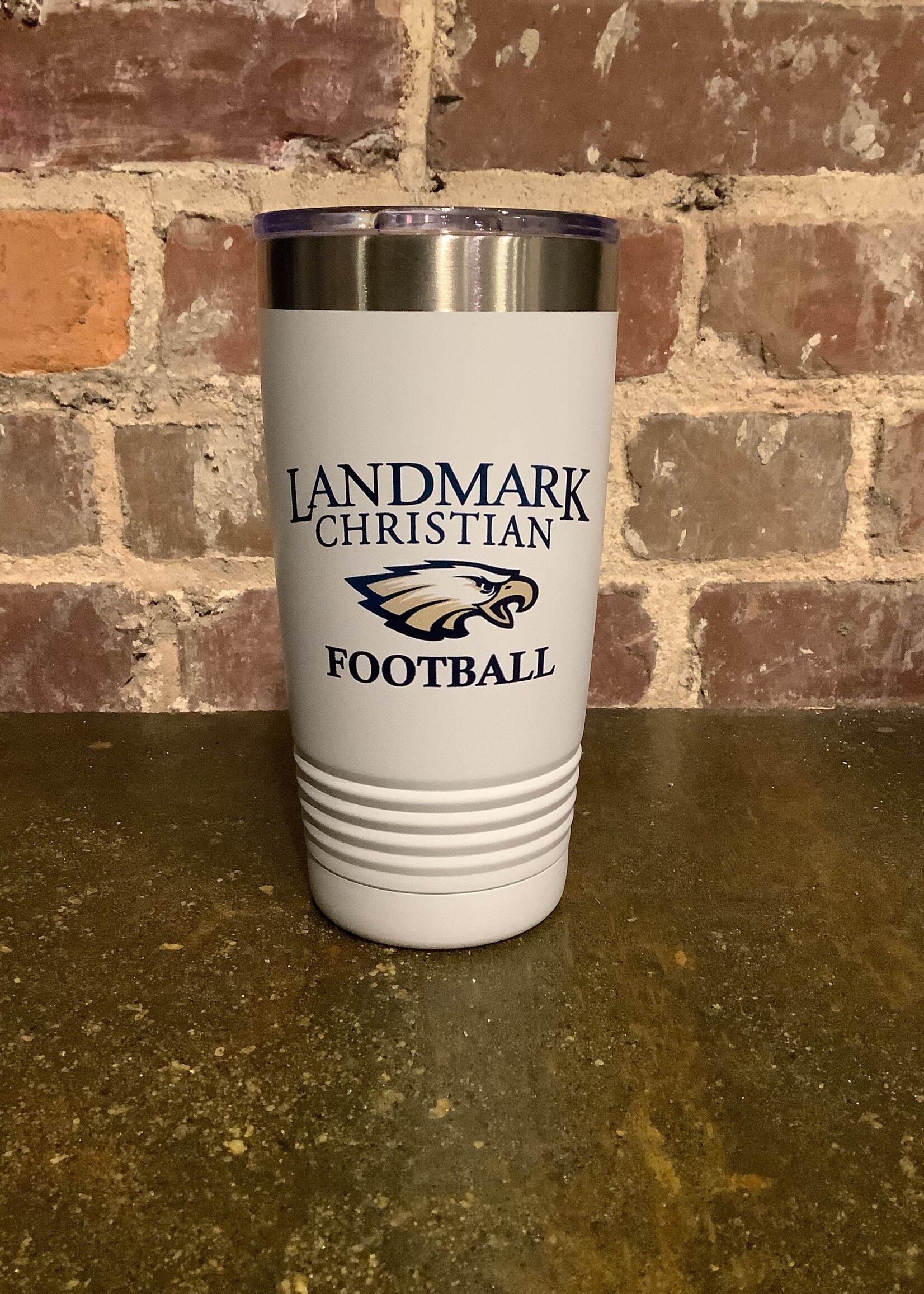20 OZ  TUMBLER IN WHITE WITH COLOR LOGO