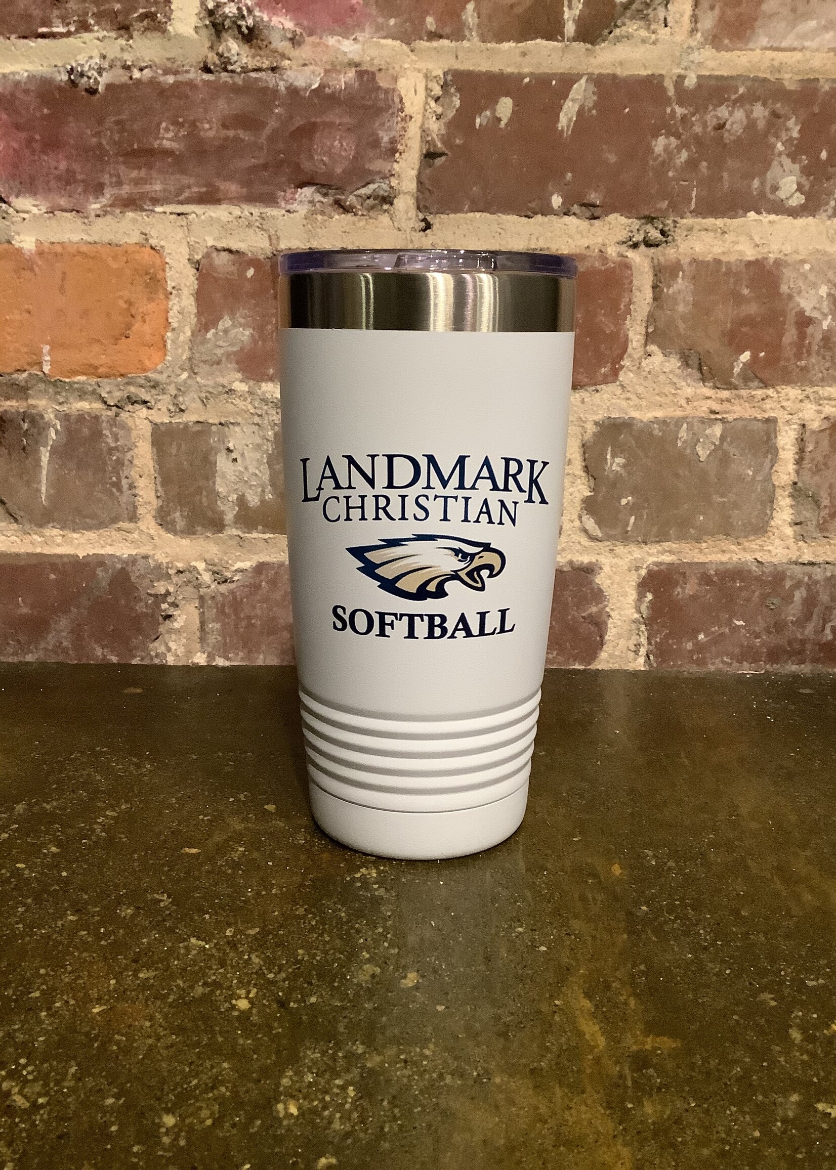 20 OZ  TUMBLER IN WHITE WITH COLOR LOGO