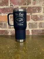20 OZ TRAVEL MUG WITH HANDLE AND MOM ENGRAVED LOGO