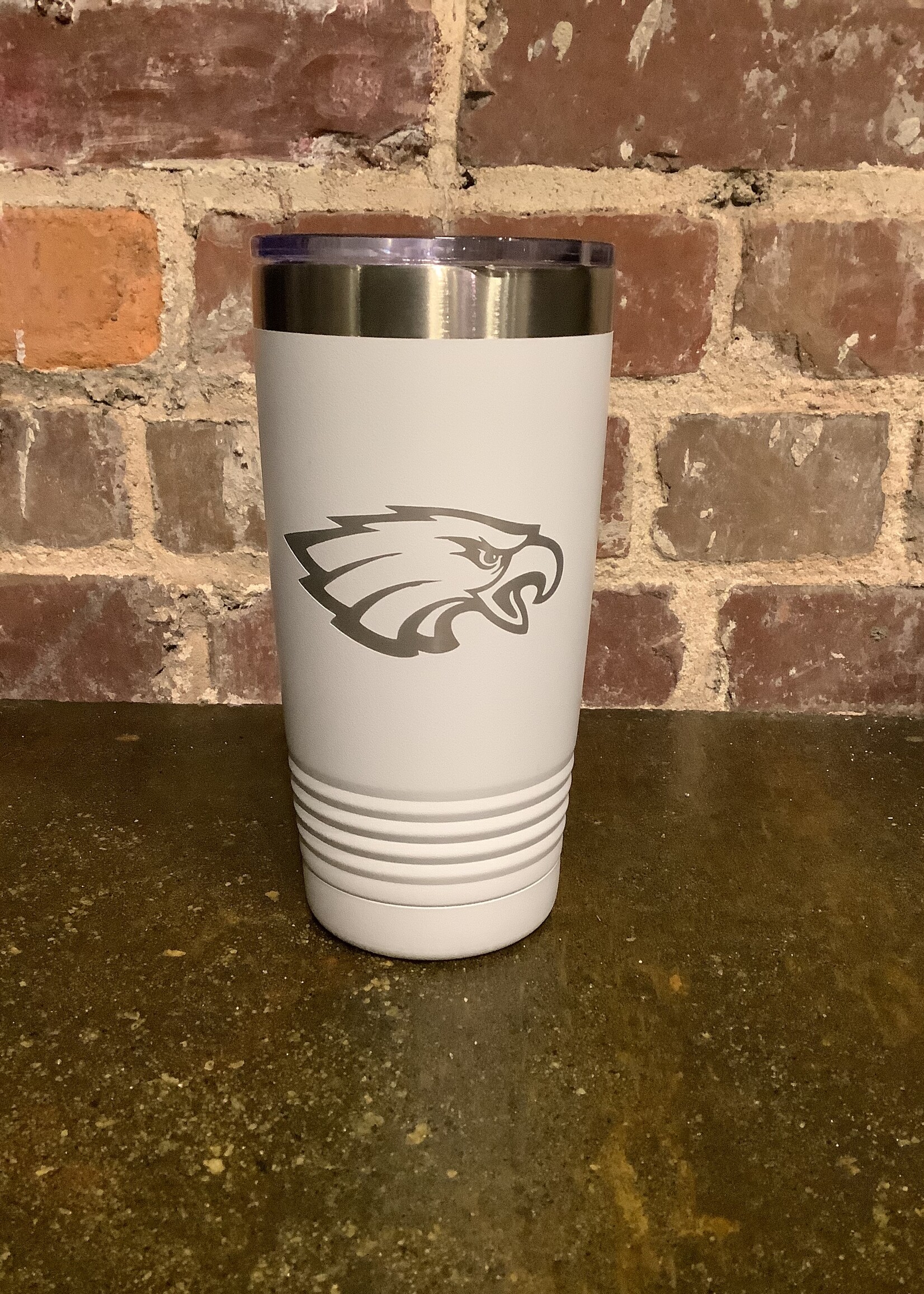 20 oz TRAVEL TUMBLER WITH ENGRAVED LOGO