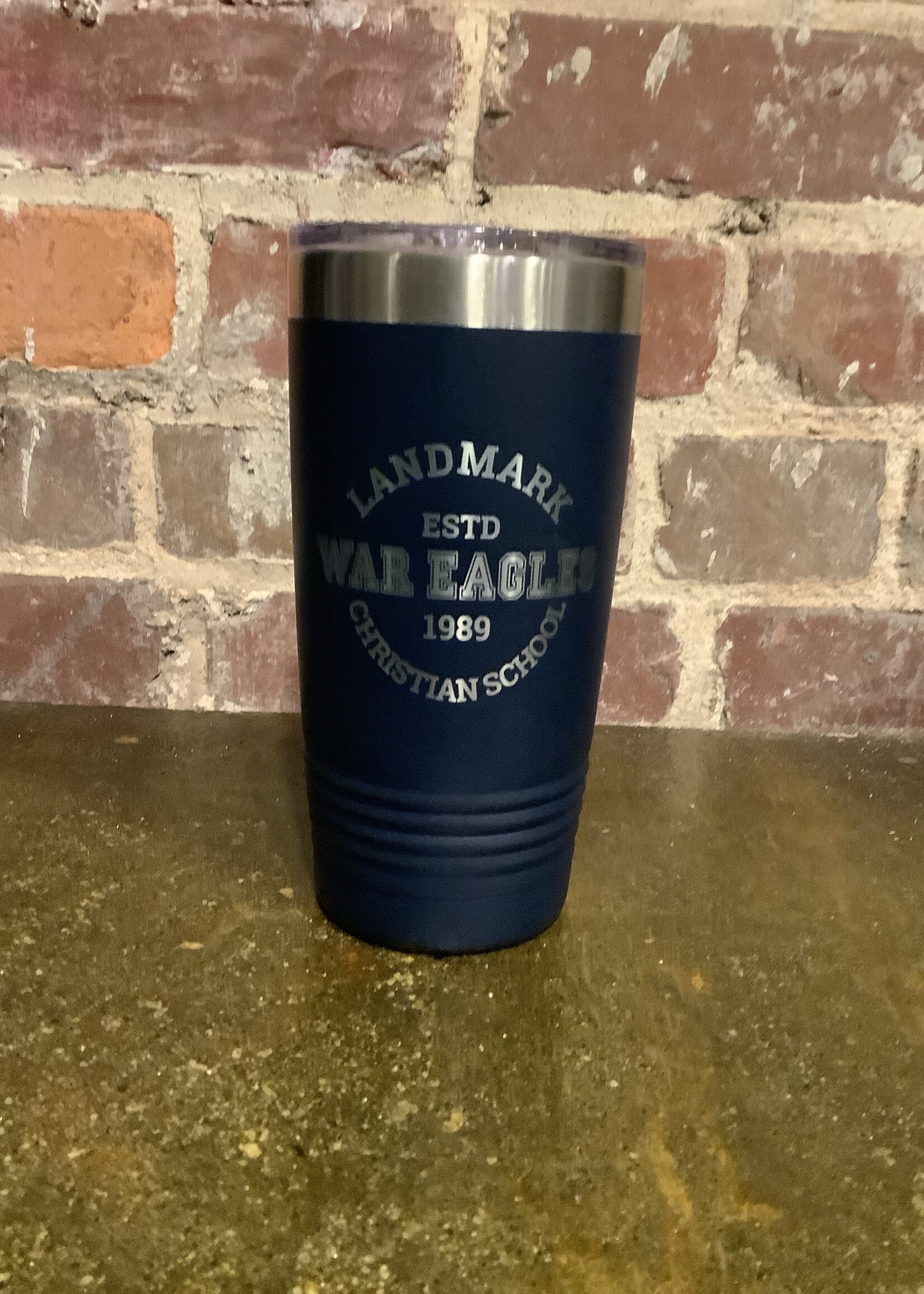 20 oz TRAVEL TUMBLER WITH ENGRAVED LOGO
