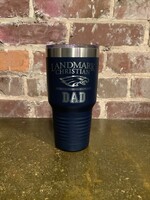 30 oz  TRAVEL TUMBLER WITH ENGRAVED DAD LOGO