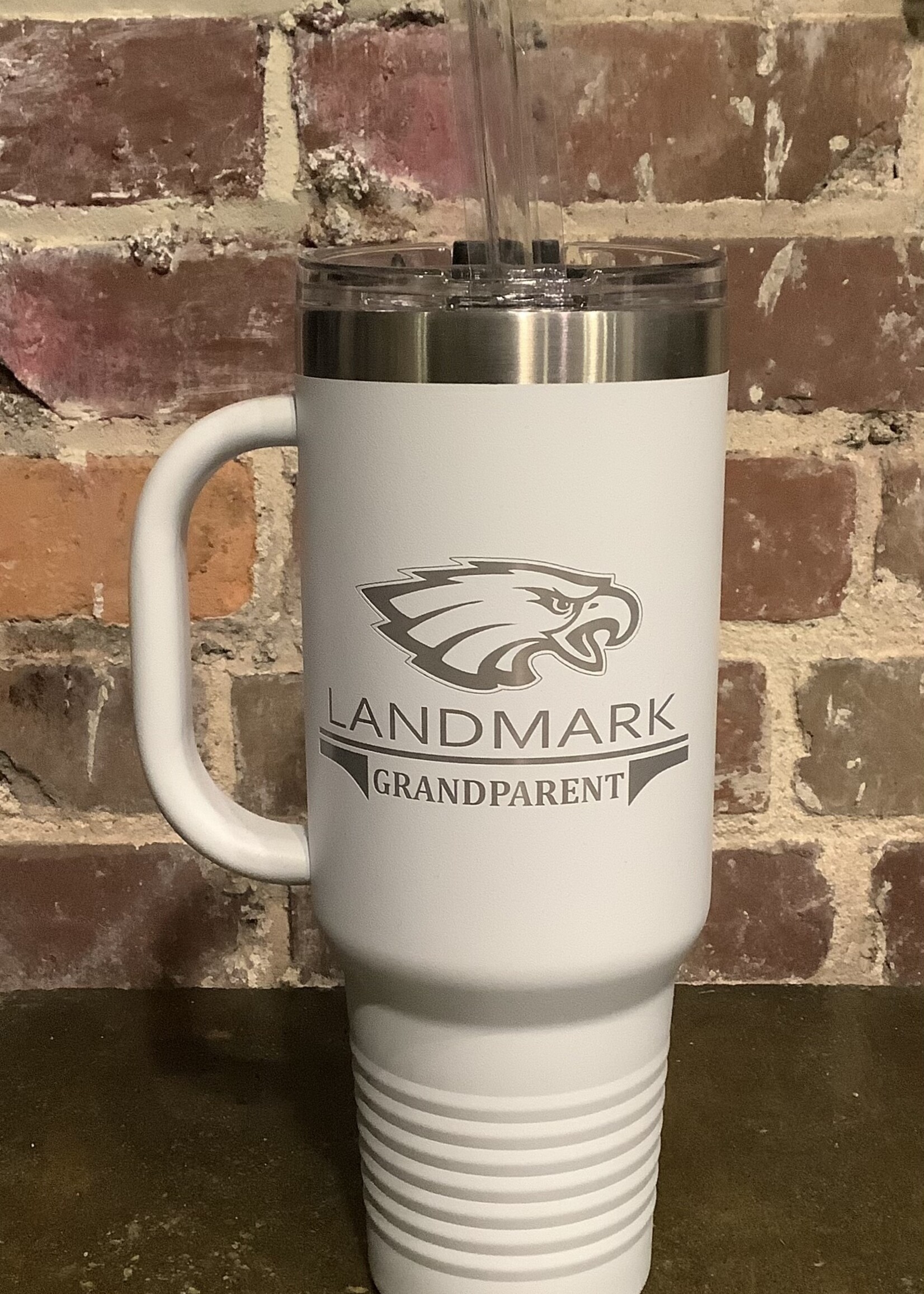 40 oz TRAVEL TUMBLER WITH HANDLE AND STRAW - PROUD MAMA