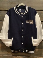 ADULT BOMBER JACKET - NAVY WITH CONTRAST SLEEVES AND EMBROIDERY LOGO