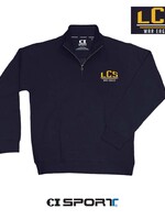 MEN'S NAVY FLEECE 1/4 ZIP WITH EMBROIDERY LOGO