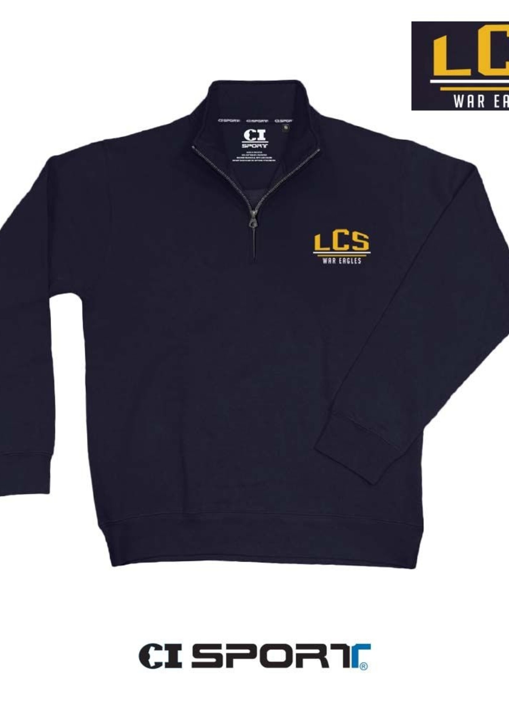 MEN'S NAVY FLEECE 1/4 ZIP WITH EMBROIDERY LOGO