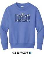 YOUTH FLEECE CREW WITH APPLIQUE EMBROIDERY FRONT