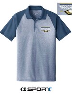 MEN'S RAGLAN HEATHER COLOR BLOCK GOLF SHIRT