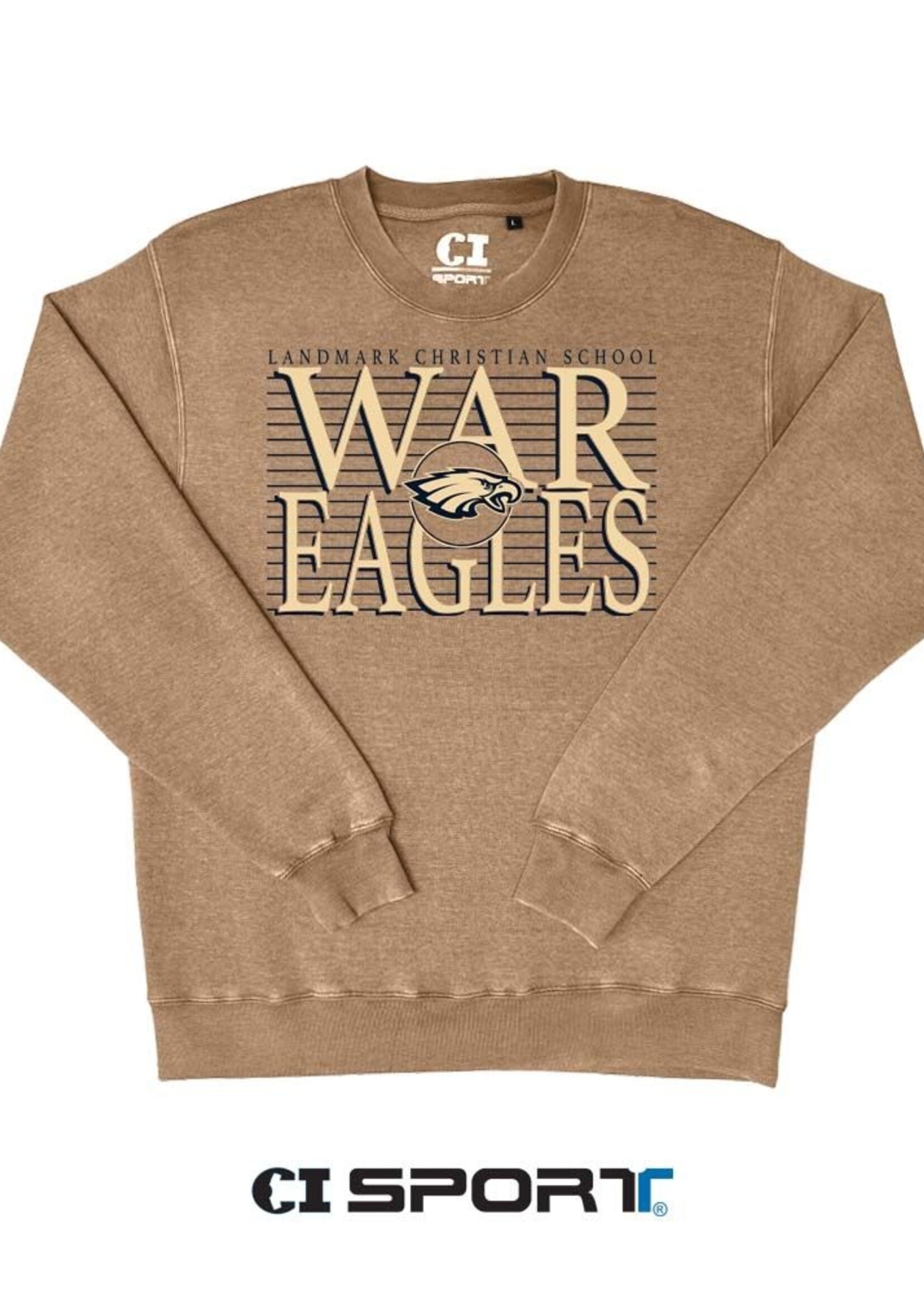 ADULT THROWBACK CREW SWEATSHIRT IN HAZELNUT