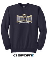 ADULT 9OZ CREW NECK SWEATSHIRT WITH APPLIQUE FRONT