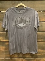 MEN'S DYED RINGSPUN COTTON SHORT SLEEVE TEE WITH SCREEN PRINT