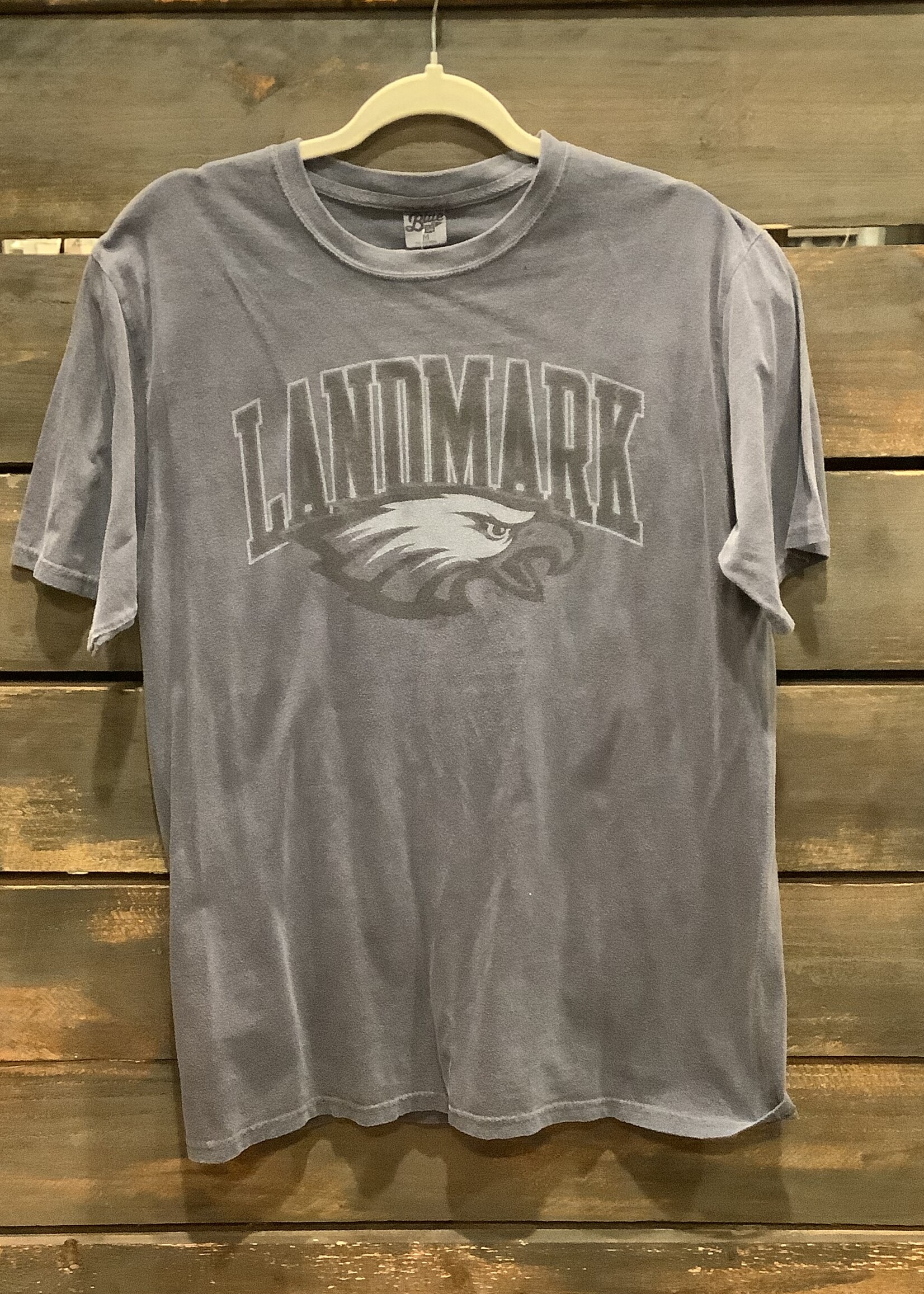 MEN'S DYED RINGSPUN COTTON SHORT SLEEVE TEE WITH SCREEN PRINT