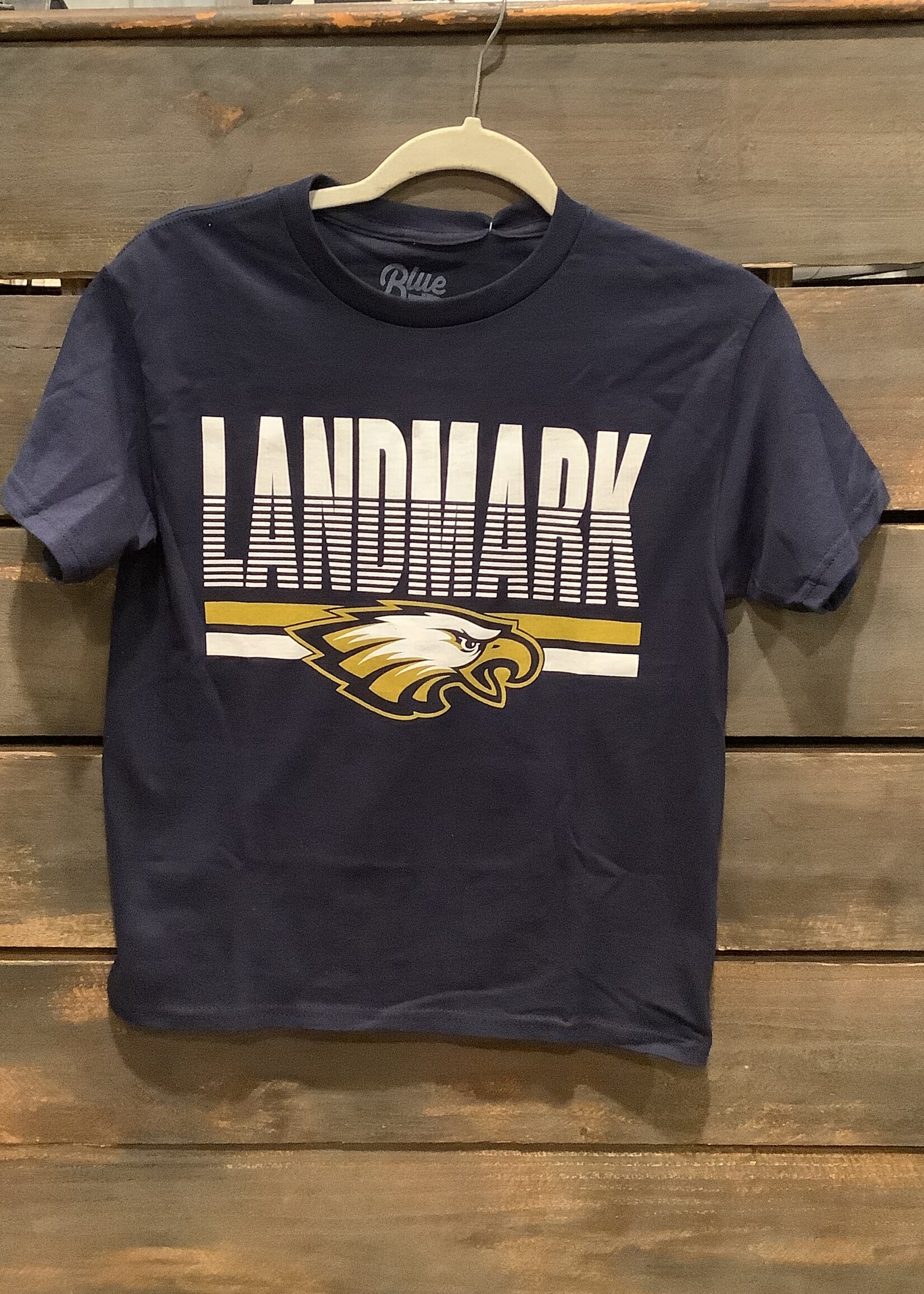 YOUTH NAVY COTTON TEE  WITH SCREEN PRINT FRONT