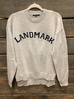 LADIES DARBY SWEATER WITH HIGH LOW HEM AND KNIT IN LOGO