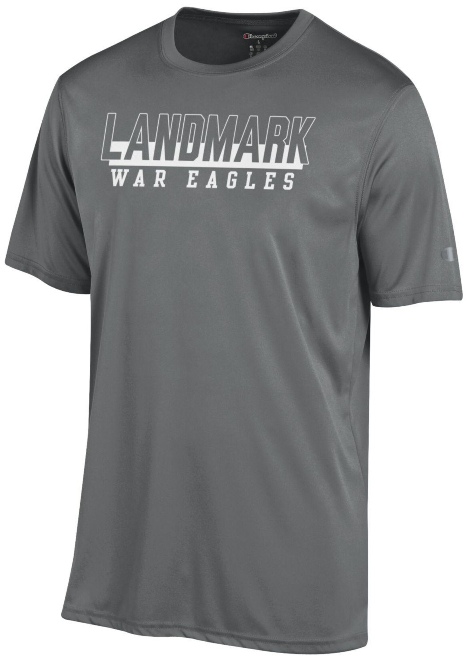 ADULT CHAMPION ATHLETIC SHORT SLEEVE TEE WITH SCREEN PRINT LOGO