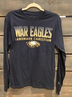 CHAMPION ADULT COTTON LONG SLEEVE TEE WITH SCREEN PRINT FRONT