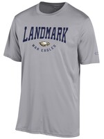 MENS ATHLETIC S/S GREY TEE WITH SCREEN PRINT FRONT
