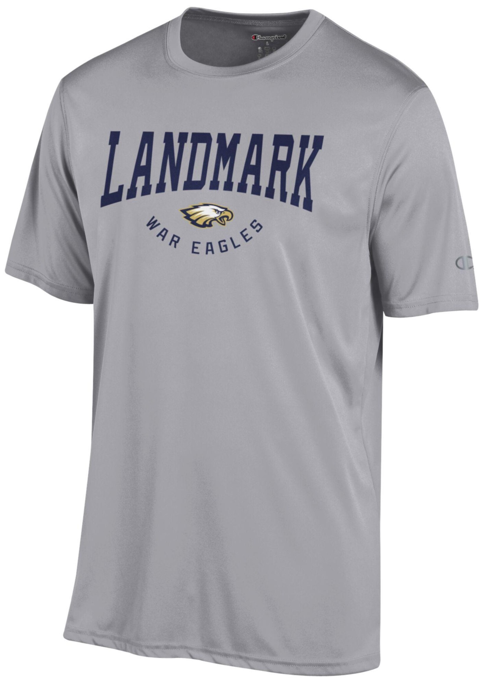 MENS ATHLETIC S/S GREY TEE WITH SCREEN PRINT FRONT