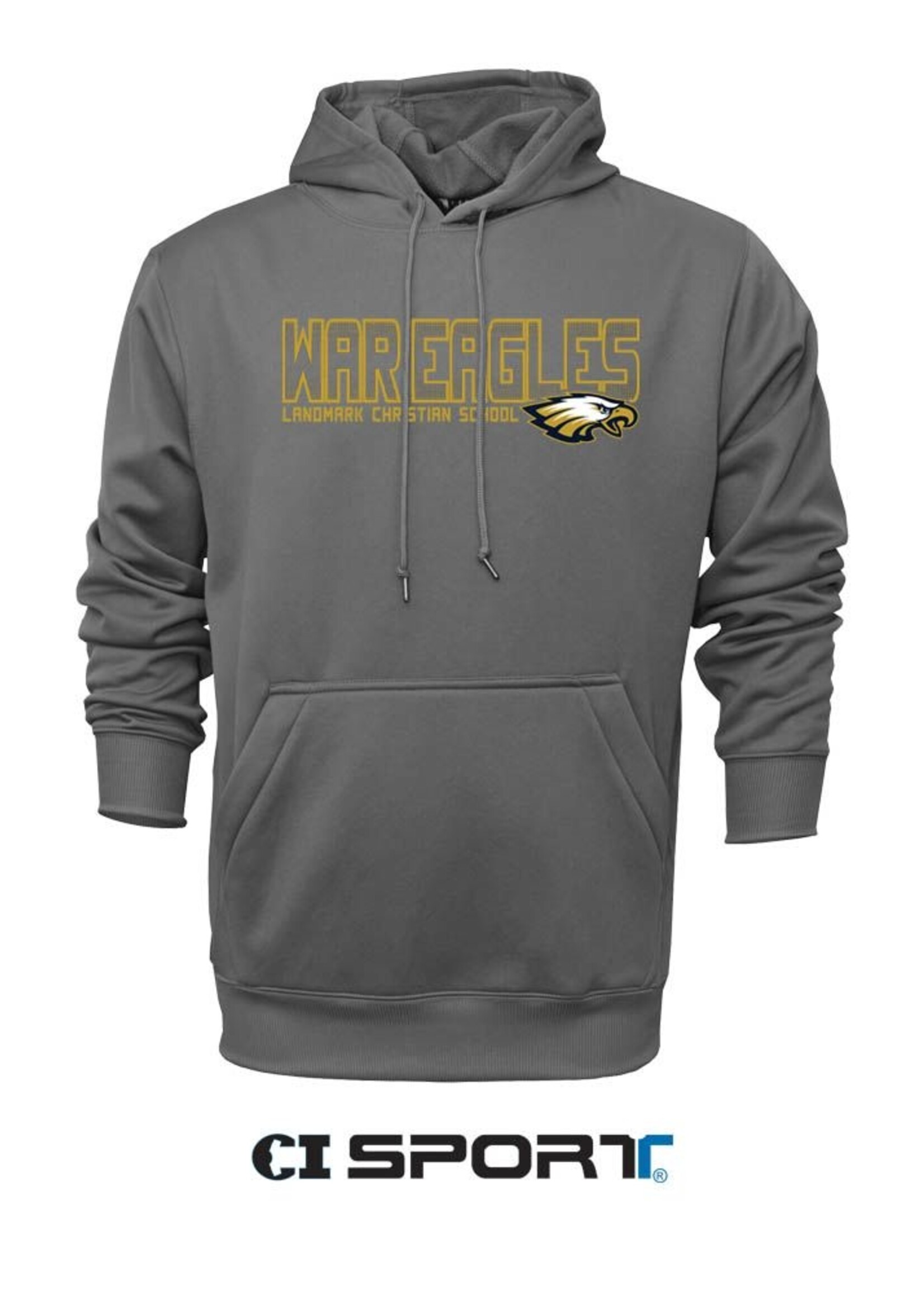 ADULT POLY FACE HOODED SWEATSHIRT