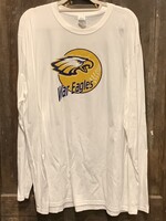 CHAMPIONS CLUB ADULT WHITE LONG SLEEVE COTTON TEE - 2XL