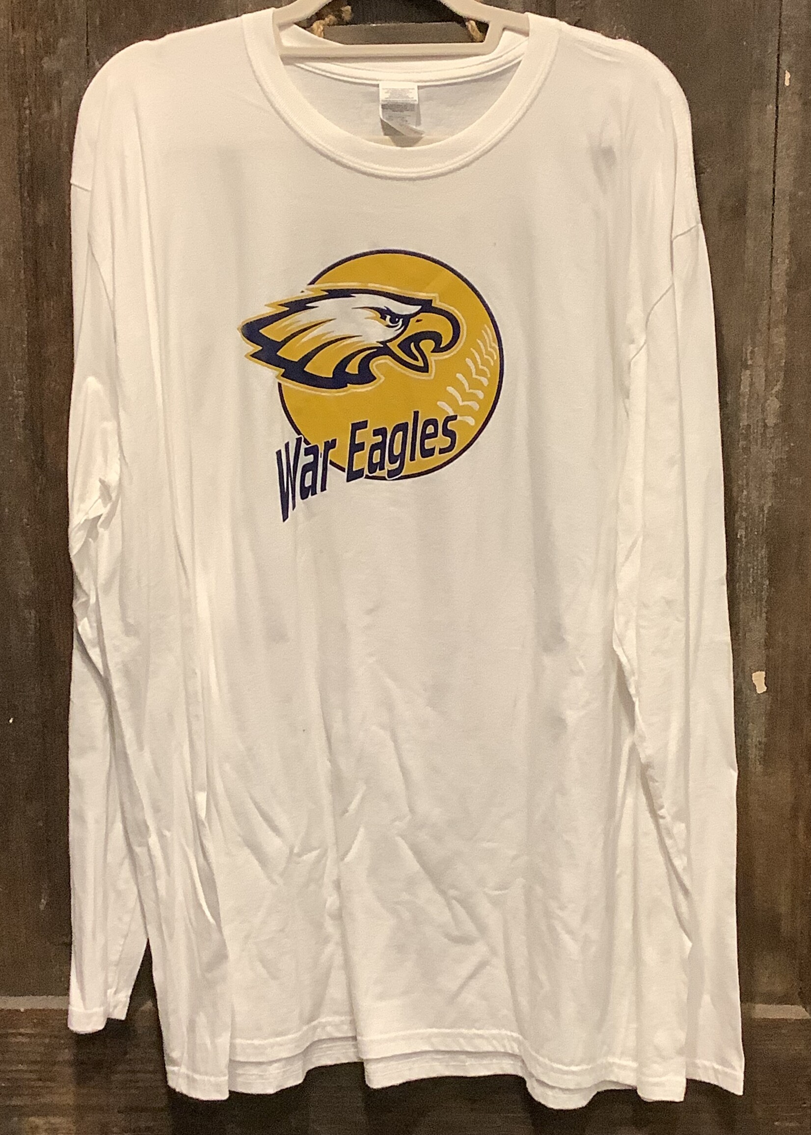 CHAMPIONS CLUB ADULT WHITE LONG SLEEVE COTTON TEE - 2XL