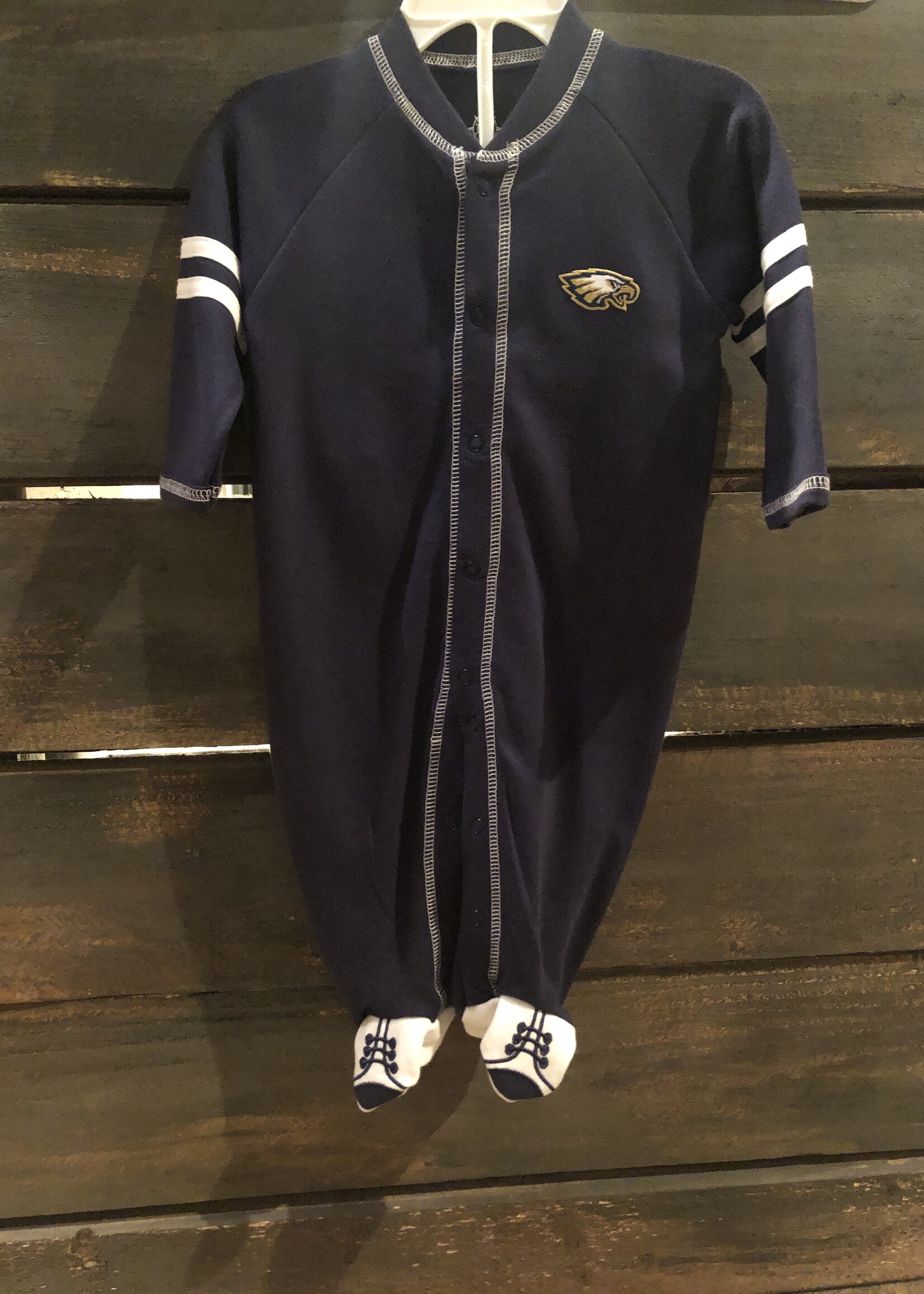 INFANT SPORT SHOE FOOTED ROMPER