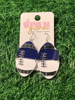 FOOTBALL DANGLES WITH SILVER ACCENT