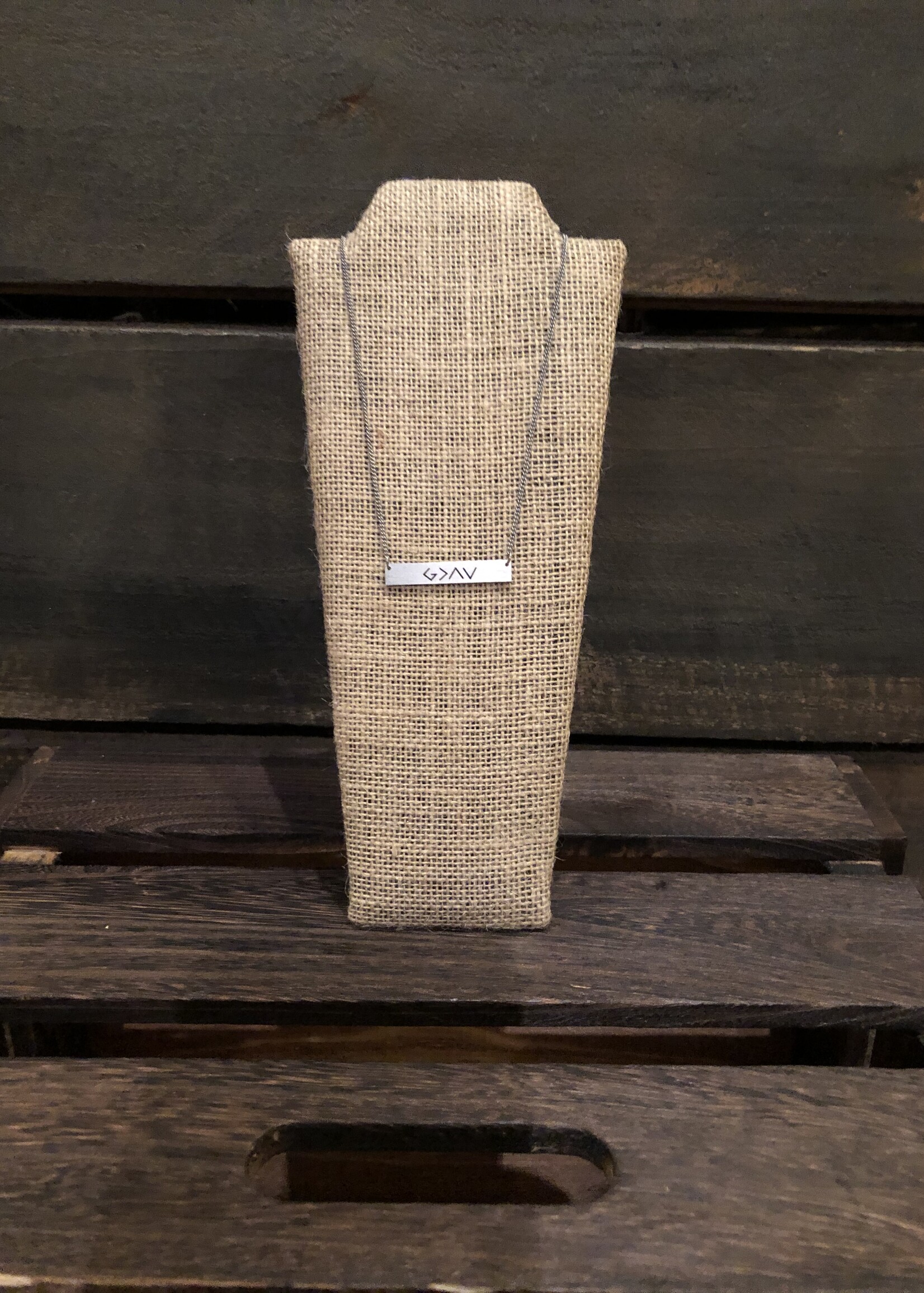 LXG BAR NECKLACE SILVER G is greaterlows