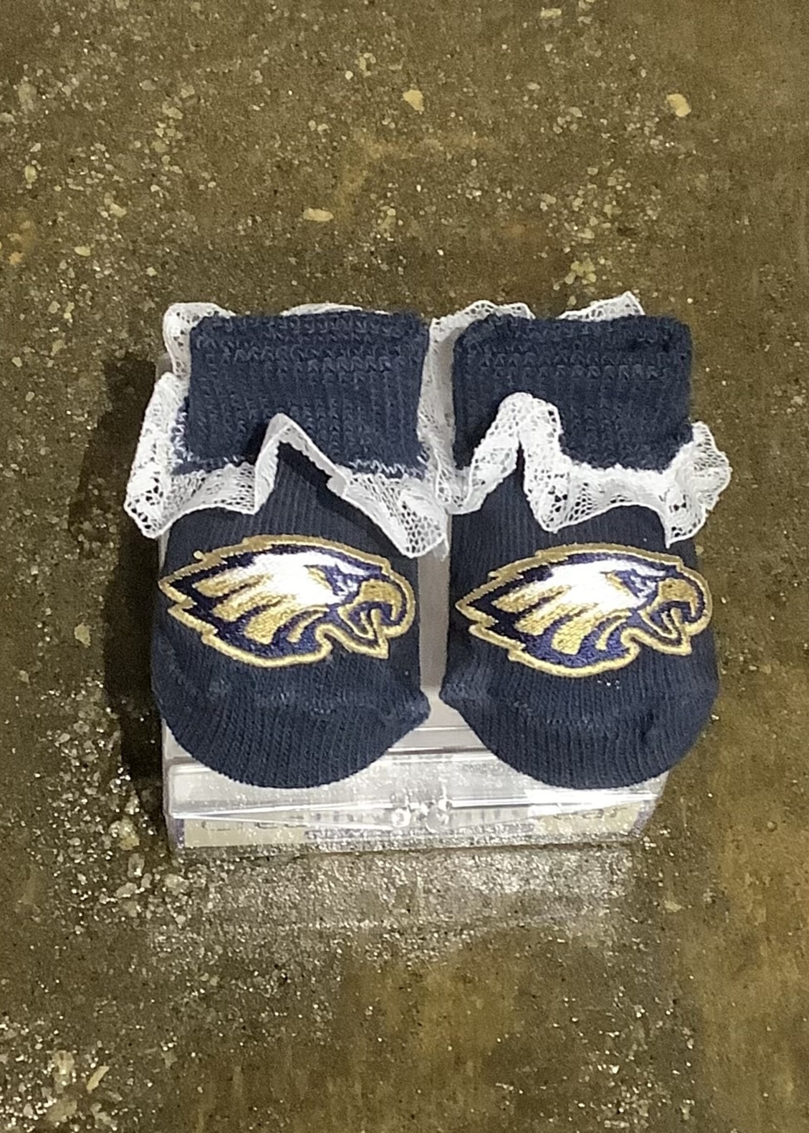 NEWBORN BOOTIES WITH LACE IN GIFT BOX