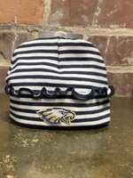 INFANT STRIPED KNIT RUFFLED CAP