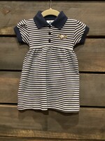 NAVY STRIPED DRESS WITH BLOOMERS - EAGLE EMBROIDERY ON DRESS AND BLOOMER