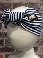 NAVY STRIPED HAIR KNOT HEADBAND