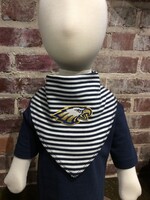 NAVY STRIPED BANDANA BIB