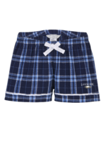 LADIES NAVY/BLUE FLANNEL PLAID SHORT